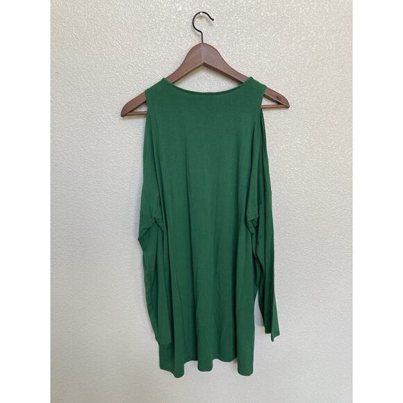 Chicos zenergy green cold shoulder tunic long sleeve casual athletic size 2 - Picture 5 of 5